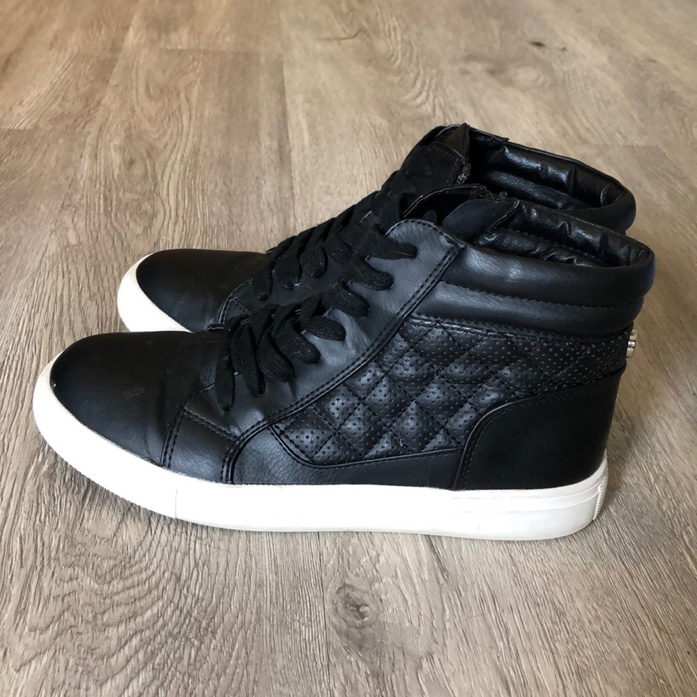 Steve Madden Faux Leather High Top Sneakers
